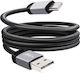 Linq USB Zu USB-C Ladekabel zum Aufladen und Übertragen 3a 27w Schnell 1,2m Schwarzes