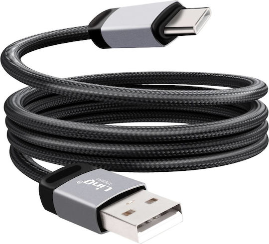 Linq USB Zu USB-C Ladekabel zum Aufladen und Übertragen 3a 27w Schnell 1,2m Schwarzes