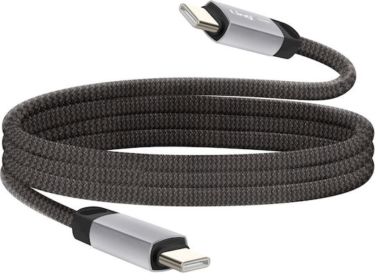 Linq USB Typ-C Zu USB Typ-C 4a Schnelles Laden 80w Kabel In Geflochtenem Nylon 1,2m Schwarzes