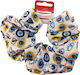 Handmade Hair Scrunchies White Blue Yellow Light Blue Eyes Greek