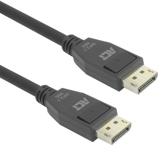 Кабел Act Ak4081 От DisplayPort Мъжки Към DisplayPort Мъжки 1м Черен 8K@60Hz