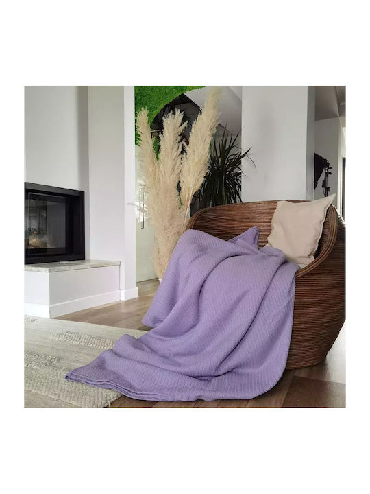 Kotonia Home Cuvertură Extra-dublu Bumbac Liliac 220x240cm