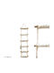 General Trade Illuminated Christmas Wooden Figure Ladder Brown Length 35cm