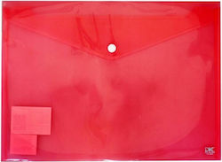 Data King Φάκελος Transparent Κουμπί Α4 Pink