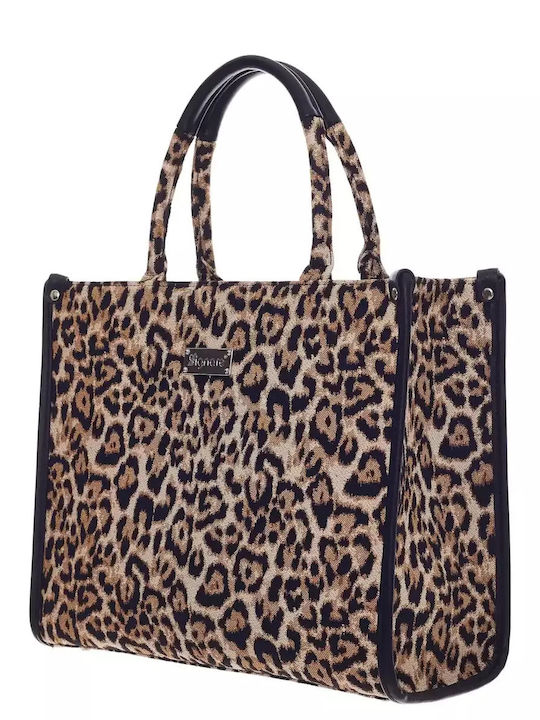 Signare Leopard Γυναικεία Τσάντα Ώμου Πολύχρωμη
