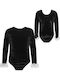 Kids' Bodysuit Long Sleeve Black