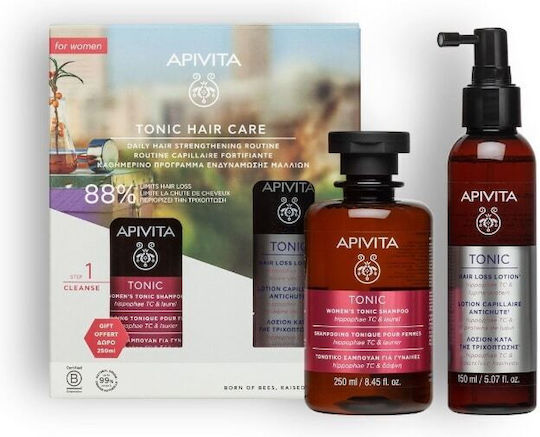 Apivita Tonic Hair Care Hair Care Set against Hair Loss for Oily Hair with Shampoo and Lotion 2pcs