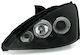 Φανάρια Εμπρός Angel Eyes Ford Focus 2001-2004 Μαύρα Λάμπες Η1 Σετ 2τμχ