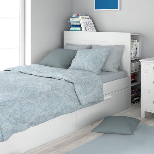 Dimcol Άρτεμις Σετ Υπέρδιπλο 4τμχ 220x240εκ. Light Blue-grey