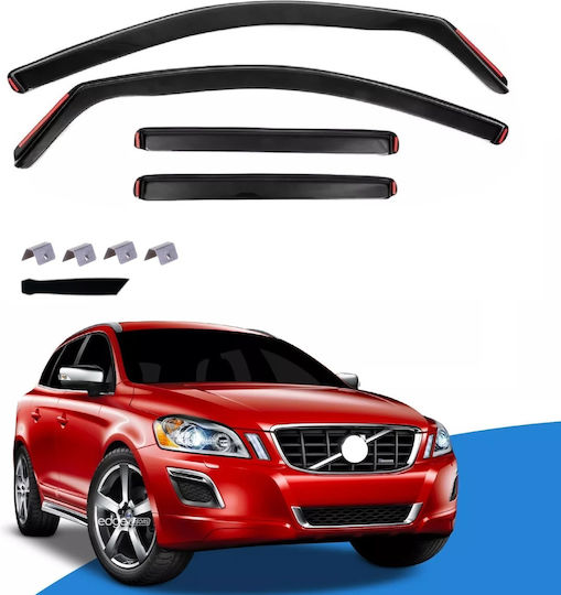 Set of Windbreakers Front and Rear Car for Volvo XC 60 4pcs