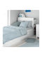 Dimcol Άρτεμις Σετ Σεντόνια Μονά 160x240εκ. Light Blue-grey (3τμχ)