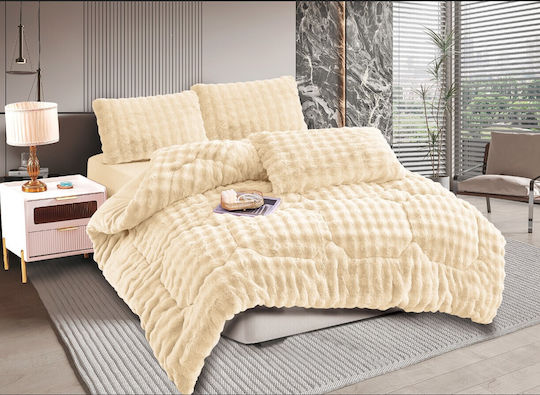 Silk Fashion Комбинирано одеяло Единично 170x240бр Burble Крем 240 г/м²Gsm