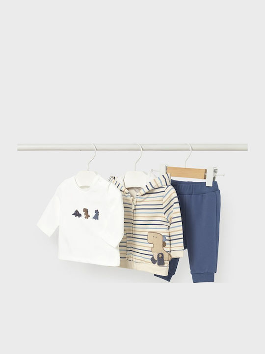 Mayoral Kids Sweatpants Set Light Blue 3pcs