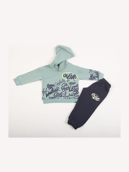 Trax Kids Sweatpants Set Bay Leaf Mint
