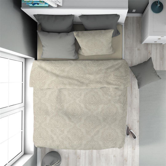 Dimcol Husă Pentru Pilotă 100% Bumbac Simplă 160x240 Artemis 702 Beige