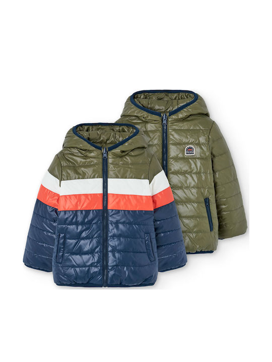 Kids' Casual Jacket Double Sided with Hood Dark Blue