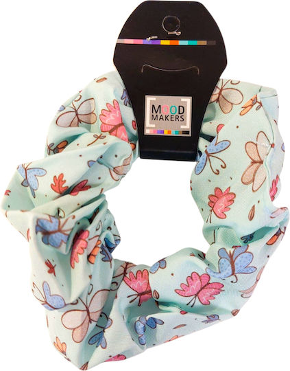 Elastic de Păr Handmade Scrunchies Verde Fistic Fluturi