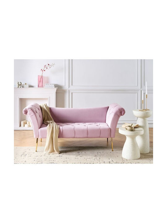 Stool For Living Room With Storage Space Metallic Berwyn 1101 Purple