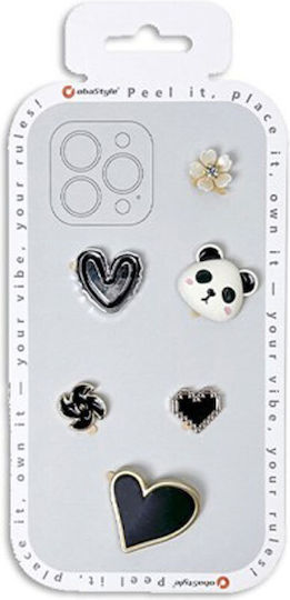 3d Stickers Διακοσμητικά Αυτοκόλλητα Κινητά Black Heart