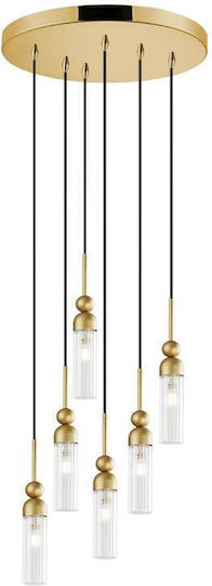 Luma Hängelampe Gold für 6 Lampen G9