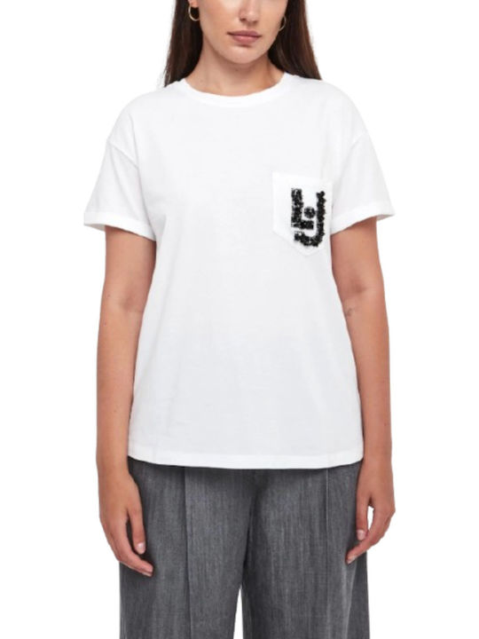 Liu Jo Damen T-Shirt Bianco
