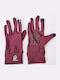 Unisex Fleece Touch Gloves Burgundy