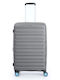 Dielle Large Travel Suitcase Hard Charcoal with 4 Wheels