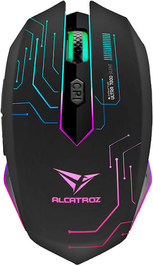 Alcatroz Air Ultra 7000 Wireless RGB Gaming Mouse Black