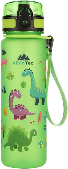 AlpinPro Kids Water Bottle Dinosaur Silicone with Straw Kids 500ml