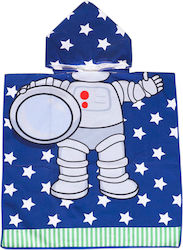 Blue Astronaut Kid's Beach Poncho Hood Queen Mother Blue Astronaut Kid's Beach Poncho Hood Queen Mother