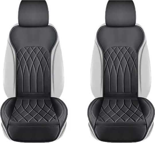 Set 2 Car Seat Covers Storage Pocket Seat Belt Cushions Black