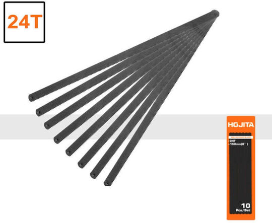 Hojita Hjhb1501 Ersatzklingen Sägeblatt Sammlung Holz Metall Kunststoff Mini 24tpi 150mmSet 10 Stück