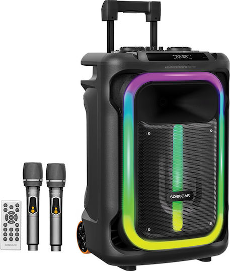 Sonic Gear Ηχείο Karaoke με Ασύρματα Μικρόφωνα και Εφέ Φωτισμού Hyperbox 1500 Pro HB-PRO1500 Μαύρο