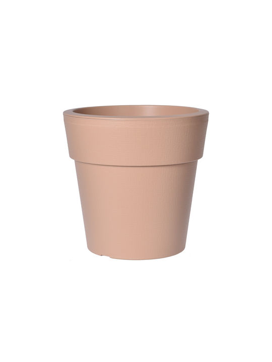 Ghiveci Rotund Linea Gaza 13l-d30x28 5h Cm-bej Nisipiu