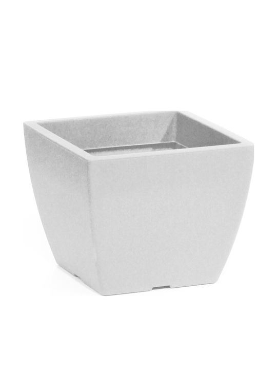Plant Pots Tetp Linea 12Lt 27x27x22H Cm White