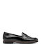 Patent Leather Women's Moccasins in Black Color