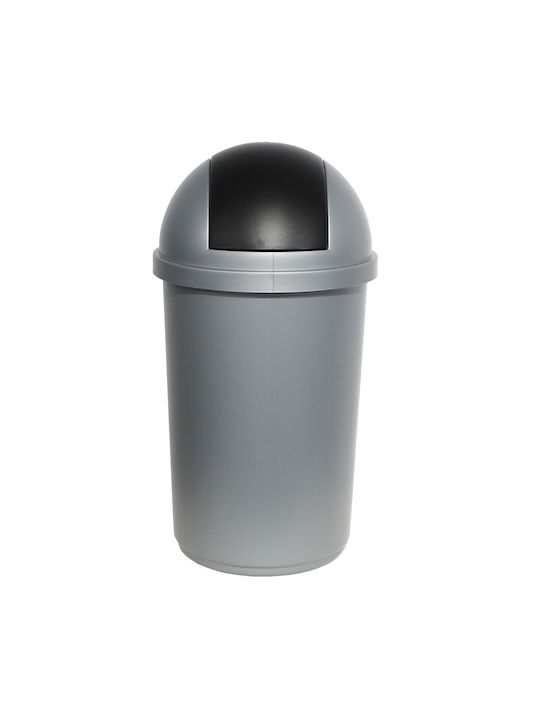 Viomes Plastic Waste Bin with Floating Lid Silver