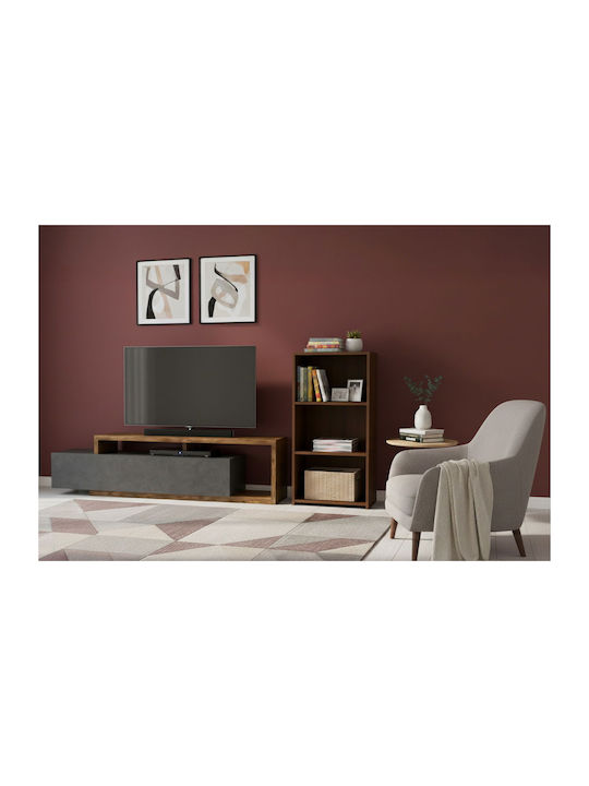 Βιβλιοθήκη Eliot 3s Wenge 60x30x108εκ.