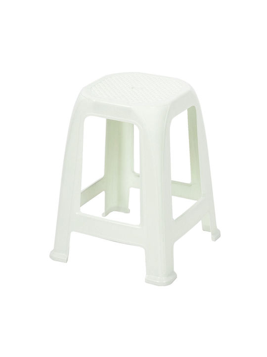 Stool For Living Room Plastic Grey Beige 36x36x46.5cm