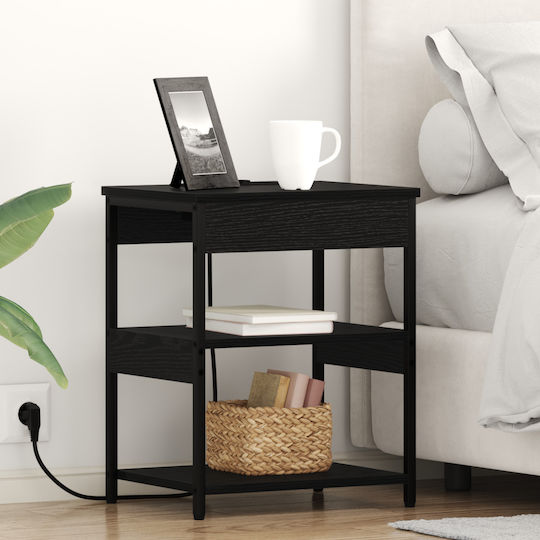 Noptiere Lemnoase Black oak 2buc 41x31x51cm