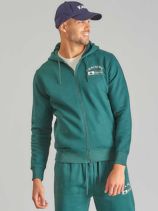 Kappa Authentic Pilla Ζακέτα με Κουκούλα Πράσινο