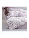 Cottonbox Set Huse Pentru Pilote 100% Bumbac 200x220cm Dublu Cu 2 Fețe De Pernă & 1 Cearceaf Nadia Lila