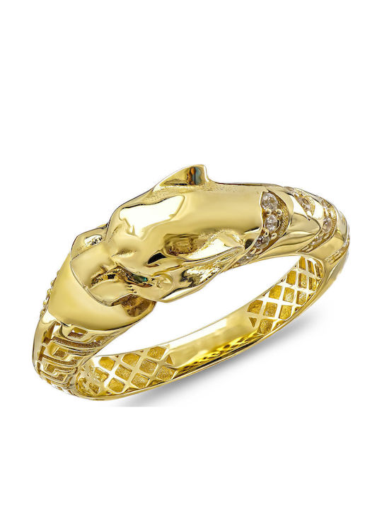 Kiriakos Gofas Ring with Stones made of Gold 14K