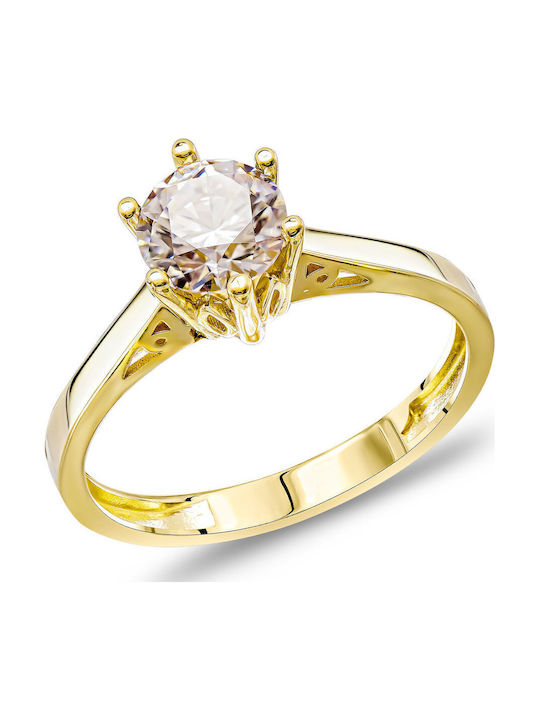 Kiriakos Gofas Single Stone from Gold 14K