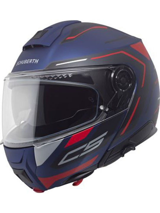 Schuberth C5 Omega Blue Motorradhelm Aufklappba...