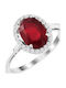 Kiriakos Gofas Ring with Diamond made of White gold 18K