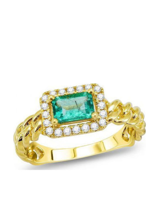 Kiriakos Gofas Femeie Inel cu Diamant din Aur 18K