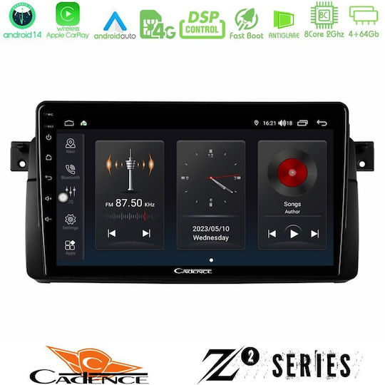 Bizzar Auto-Audiosystem für BMW E46 1998 2006 (Bluetooth/USB/WiFi/GPS/Apple-Carplay/Android-Auto) mit Touchscreen 9"