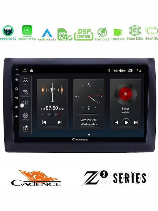 Bizzar Car Audio System for Fiat Stilo 2001-2008 (Bluetooth/USB/WiFi/GPS/Apple-Carplay/Android-Auto) with Touch Screen 9"