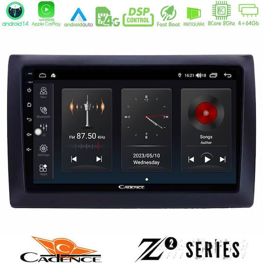 Bizzar Ηχοσύστημα Αυτοκινήτου για Fiat Stilo 2001-2008 (Bluetooth/USB/WiFi/GPS/Apple-Carplay/Android-Auto) με Οθόνη Αφής 9"